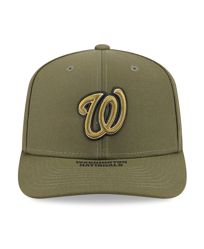 New Era Men's Olive Washington Nationals 2026 Armed Forces Day 9SEVENTY Adjustable Hat