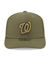 New Era Men's Olive Washington Nationals 2026 Armed Forces Day 9SEVENTY Adjustable Hat