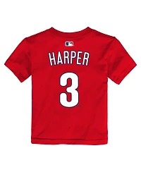 Nike Baby Boys and Girls Bryce Harper Red Philadelphia Phillies Name & Number T-Shirt