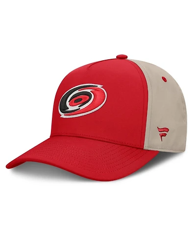 Fanatics Men's Red/Tan Carolina Hurricanes 2026 Stanley Cup Playoffs Locker Room Adjustable Hat