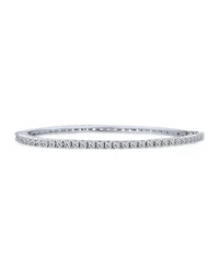 Bling Jewelry Cubic Zirconia Princess Cut Cz Stackable Eternity Tennis Bangle Bracelet