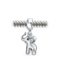 Bling Jewelry Lucky Animal Bambi Elephant Dangle Charm Bead .925 Sterling Silver Fits European Bracelet