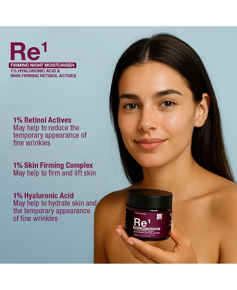 Dr. Botanicals Firming Night Moisturiser with 1 Percentage Hyaluronic Acid and Skin Firming Retinol Actives 60milliliter