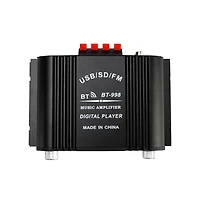 Artudatech 4-Channel Bluetooth Amplifier – 60Wx4 Rms, 12V/110V for Car and Home Audio