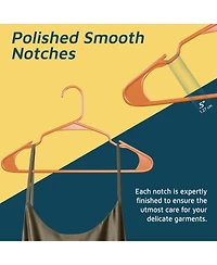 Lifemaster heavy-duty plastic hangers for clothes, dresses and coats non-slip grooves, space-saving design