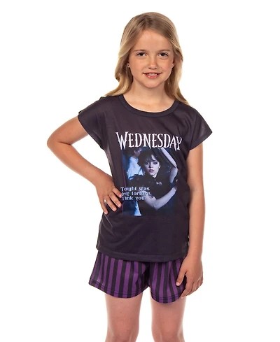 Wednesday Girls Addams Family Girls ( 7 to 20) Pajamas Tonight Was Torture 2 Piece Kids Sleep Short Set