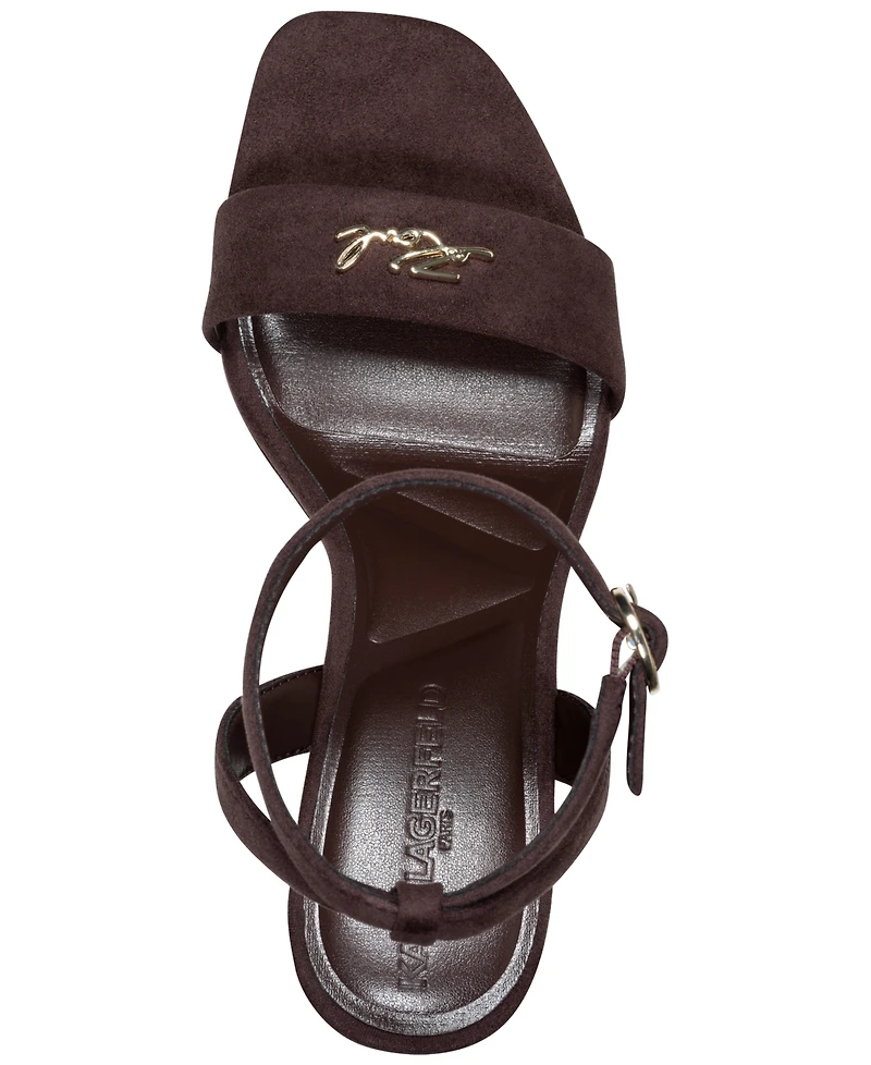 Karl Lagerfeld Paris Women's Maeleia Platform Ankle Strap Dress Sandals