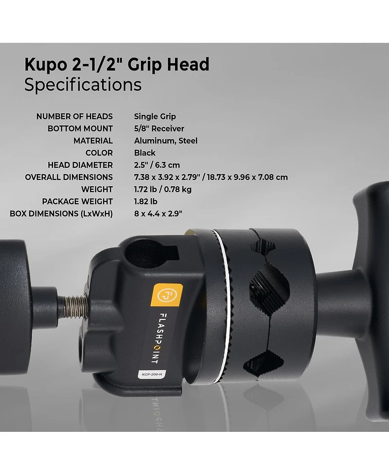 Flashpoint Grip Head for Lights and Accessories