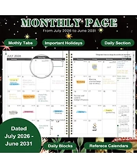 Gnuadz 2026-2031 Monthly Planner 5 Year 60 Months Tabs Pocket Notes