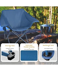 ECHTPeak 4 Pack Portable Camping Chair, Compact Collapsible, Outdoor Folding Sports Chairs, for Camp Sporting Events