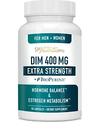SMNutrition Dim 400 Milligrams Extra Strength Hormone and Estrogen Balance for Men and Women, Menopause and Acne Support, 90 Capsules