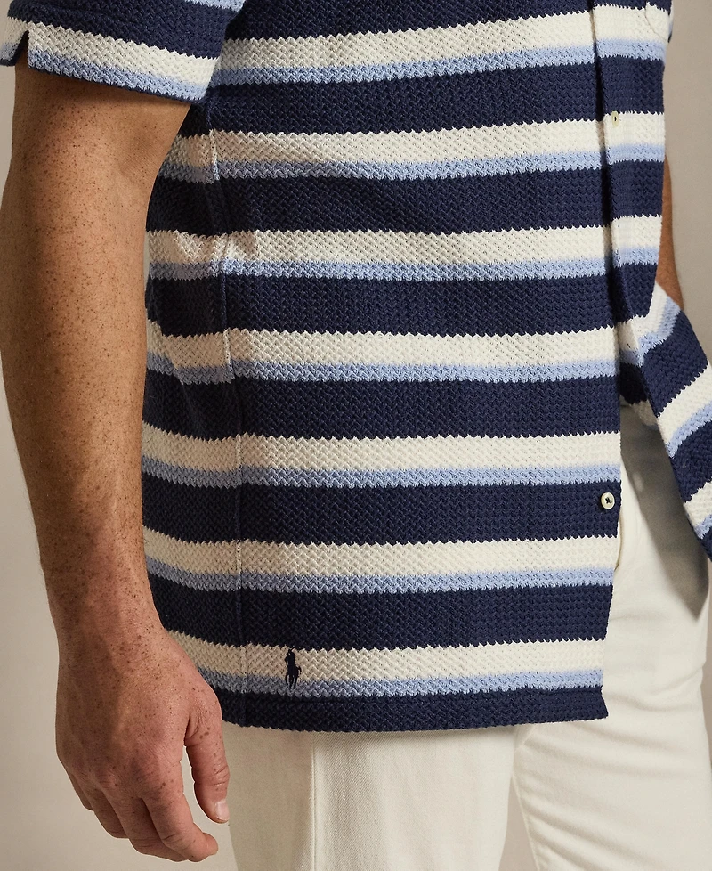 Polo Ralph Lauren Men's Big & Tall Striped Camp Shirt