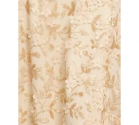 Xscape Women's Square Neck 3D Floral Embellished Ball Gown