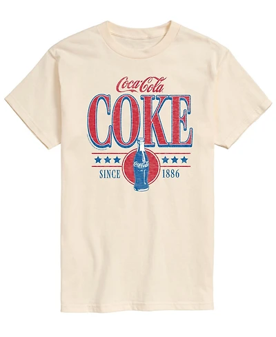 Airwaves Men's Coca-Cola 90s Collegiate Design Short-Sleeve Graphic T-Shirt