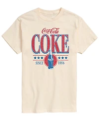 Airwaves Men's Coca-Cola 90s Collegiate Design Short-Sleeve Graphic T-Shirt