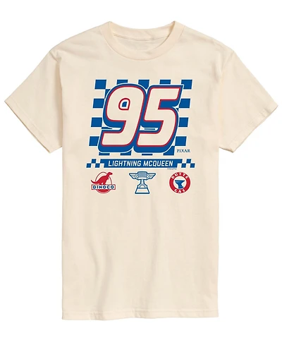 Airwaves Men's Cars Lightning McQueen Jersey Short-Sleeve Graphic T-Shirt