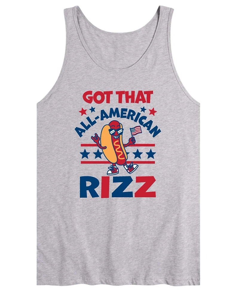 Airwaves Men's All American Rizz Hotdog Sleeveless Graphic Tank