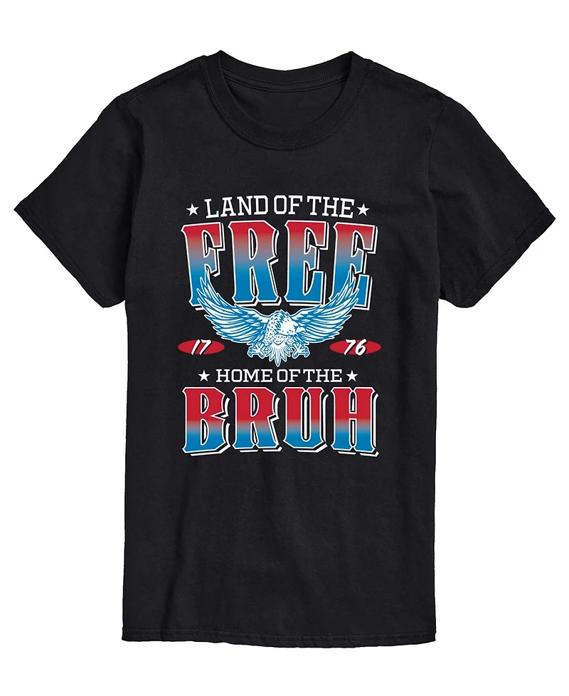 Airwaves Men's Land Of The Free Home Bruh Short-Sleeve Graphic T-Shirt
