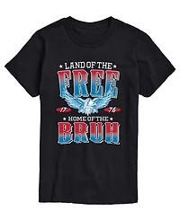 Airwaves Men's Land Of The Free Home Bruh Short-Sleeve Graphic T-Shirt