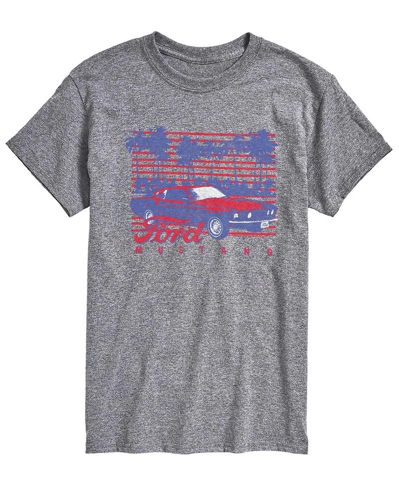 Airwaves Men's Ford Mustang Palm Trees Short-Sleeve Graphic T-Shirt