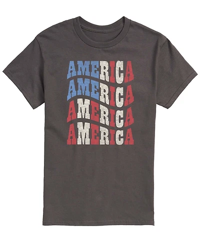 Airwaves Men's America Wavy Short-Sleeve Graphic T-Shirts