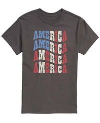 Airwaves Men's America Wavy Short-Sleeve Graphic T-Shirts