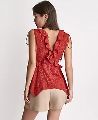 Bcbg Women's Deep V-Neck Slim-Fit Top