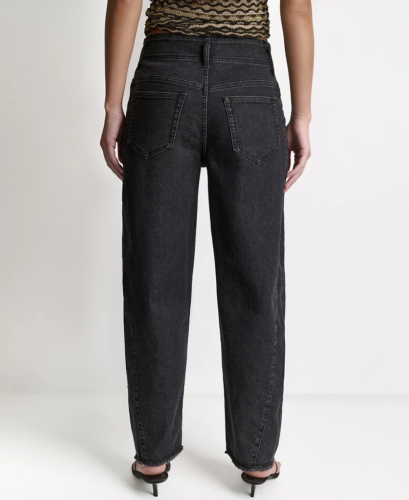 Bcbg Women's Seamed Mid-Rise Loose-Fit Jeans
