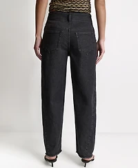 Bcbg Women's Seamed Mid-Rise Loose-Fit Jeans