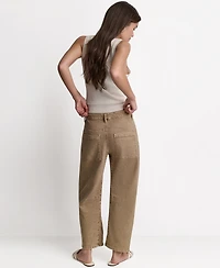 Bcbg Women's Mid-Rise Barrel Leg Pants