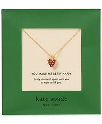 kate spade new york Gold-Tone Gifting You Make Me Berry Happy Short Pendant Necklace