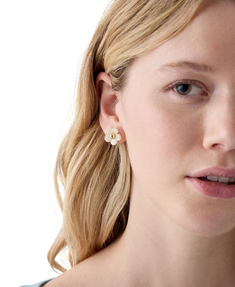 kate spade new york Gold-Tone Summer Daze Flower Stud Earrings