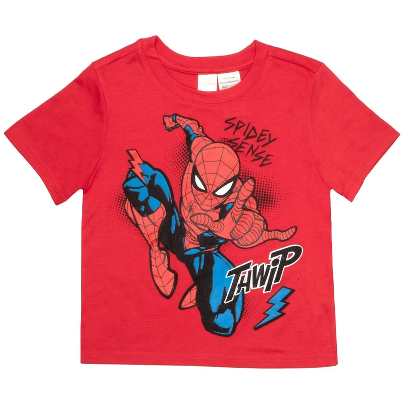 Spider-Man Boys T-Shirt, Tank Top and Shorts 3 Piece Bundle Set