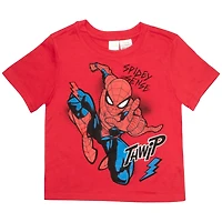 Spider-Man Boys T-Shirt, Tank Top and Shorts 3 Piece Bundle Set