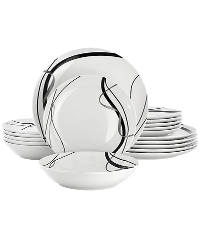 Elama Sarah 18-Piece Dinnerware Set, Service For 6