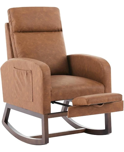 gaomon Set of 2 Swivel Rocker Chairs