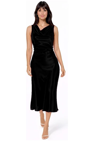 Bebe Women's Satin Cowl Maxi Dress