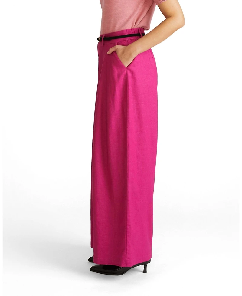 Universal Standard Plus Palais Stretch Linen Wide Leg Pant