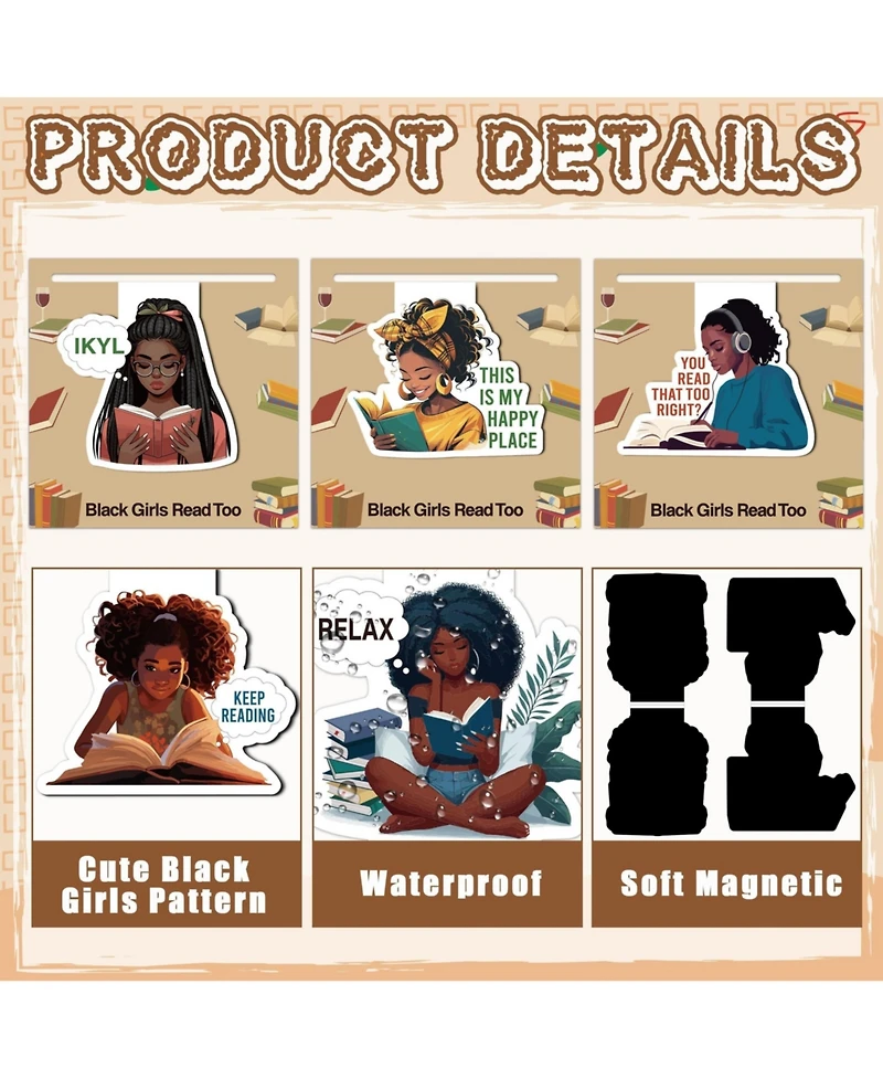 Gnuadz Reading Bookmarks Women Magnetic Clips Gift