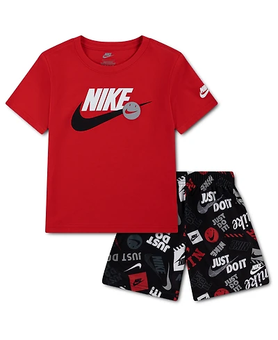 Nike Boys' 4-7 Short-Sleeve T-Shirt and Shorts, 2-Piece Set