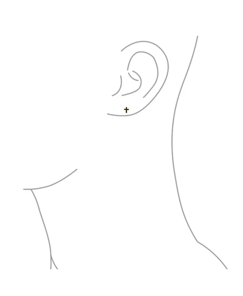 Bling Jewelry Tiny Minimalist 3D Cross Cartilage Ear Stud Earrings