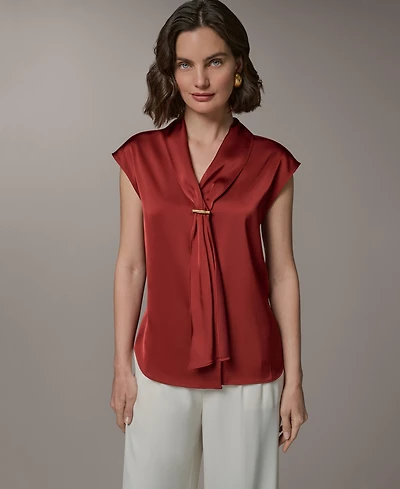 Donna Karan New York Petite V-Neck Top
