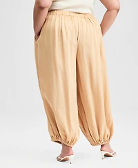 On 34th Trendy Plus Size Pull-On Elastic-Hem Balloon Pants, Macy's Exclusive