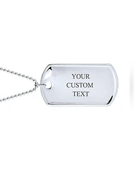 Bling Jewelry X-Large Military Dog Tag Pendant Necklace 20 Inch Ball Chain