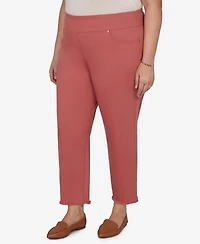 Alfred Dunner Plus Camden Market Rosewood Super Stretch Ankle Jeans