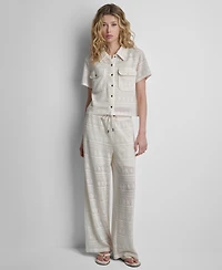 Dkny Women's Straight-Leg Drawstring Pants
