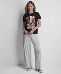 Dkny Women's Manhattan Henge Conversational Crewneck T-Shirt