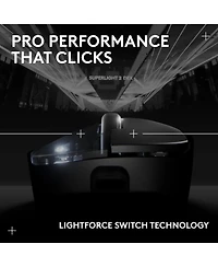 Logitech G Pro X Superlight 2 Dex Wireless Gaming Mouse, 60g Right-Handed, 44K Dpi, 8K Polling, Usb-c, Black