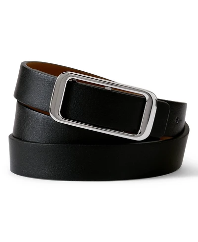 Lands' End Women's Faux Leather Classic Skinny Belt Set
