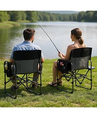 Xo Pack Oversized Heavy Duty Camping Directors Chair, Portable Folding Lawn Chair for Beach, Fishing